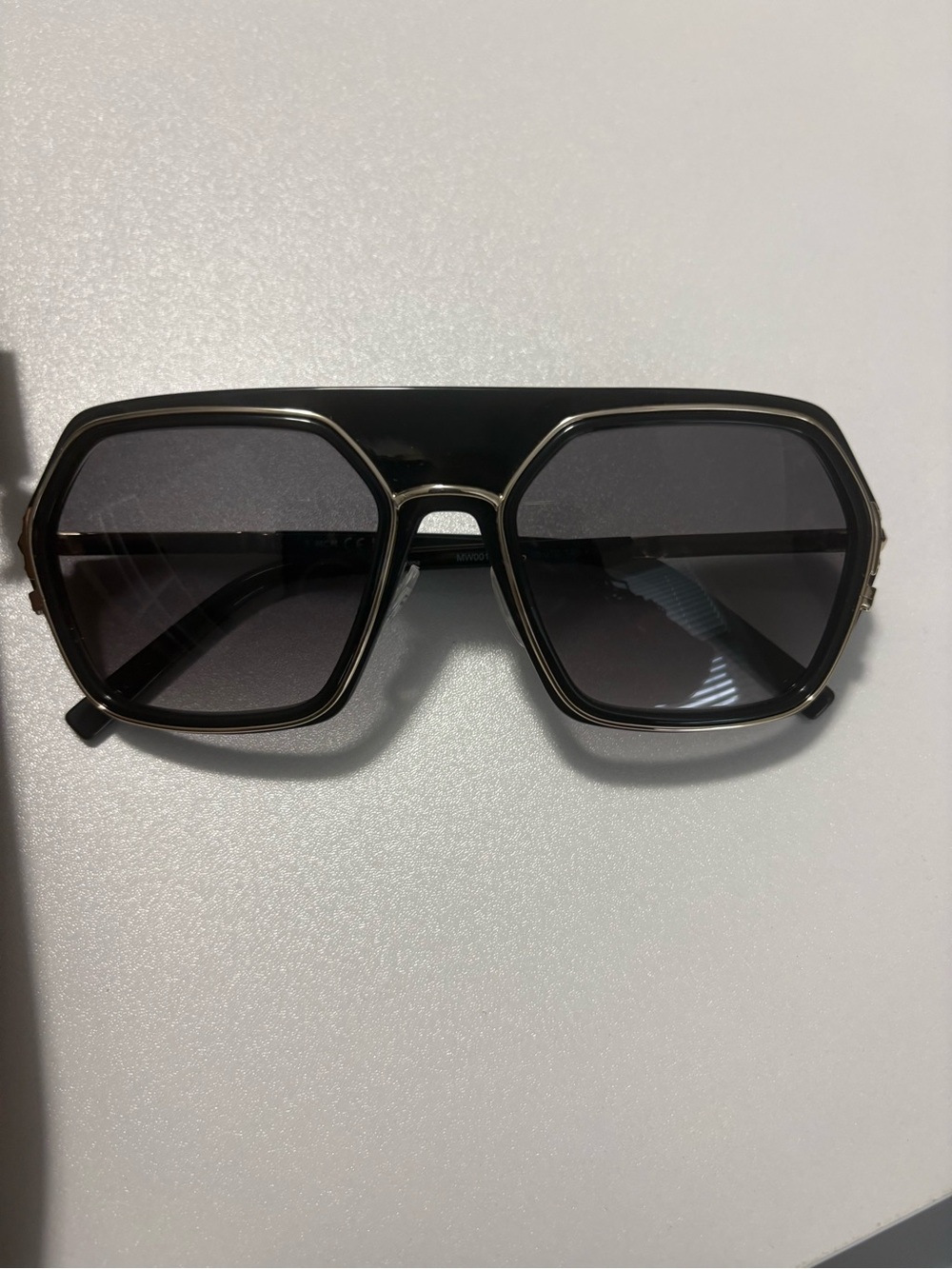 MCM Women's Black Oversized Angular Frame Sunglasses